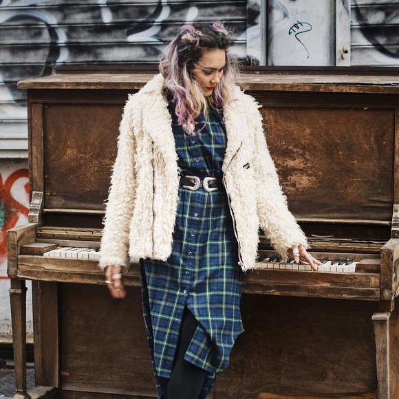 Unif x Urban Outfitters Rare sherpa moto jacket - Picture 3 of 3